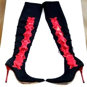 NWT Alberto Venturini ITALY Over-The-Knee Stiletto